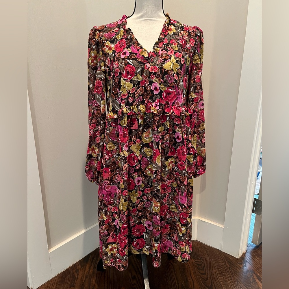 London Times Floral Dress Size 4